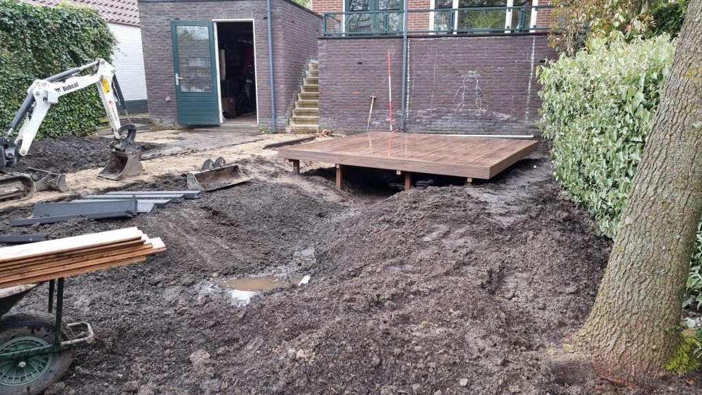 grondwerk nieuwe tuin