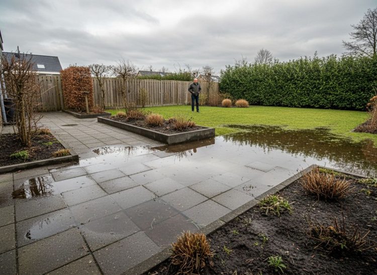 wateroverlast in de tuin